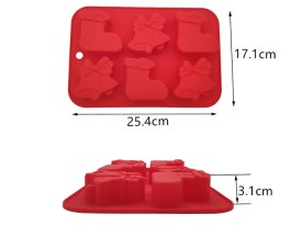 Molde silicona 6 fihuras botas